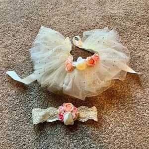 Toby Baby Girls Tutu Skirt And Headband - Size 12 Months
